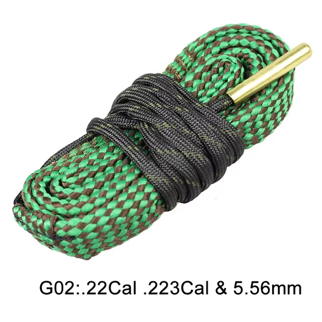 Cordon de nettoyage de canon de fusil de chasse .22 Cal. .223 Cal. .38 Cal. 5.56mm 7.62mm 12GA, Kit 
