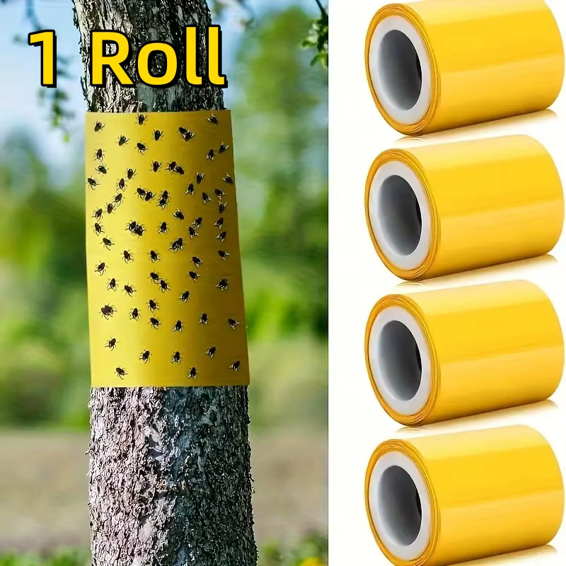 1 rouleau de ruban adhésif Double face pour barrière contre les insectes, efficace contre le lutte a