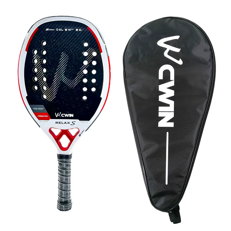 Cwin 2025 Tennis de plage 3K pleine Fiber de carbone visage grossier Feminino Raquete Tennis de plag