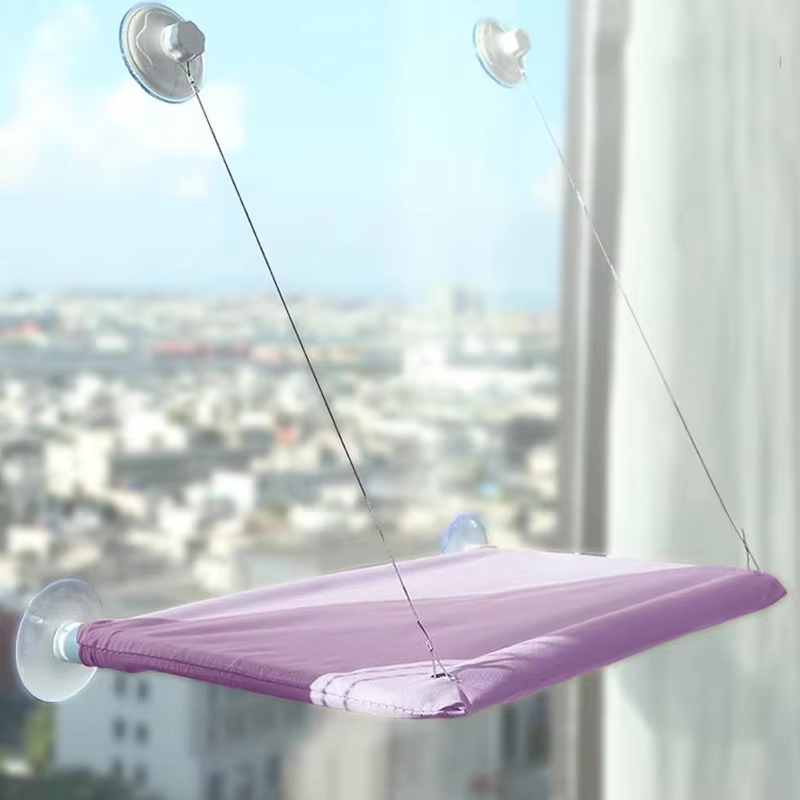 Hamac suspendu avec fenêtre pour chat, lit à ventouse, gain de place, toutes saisons, installation f