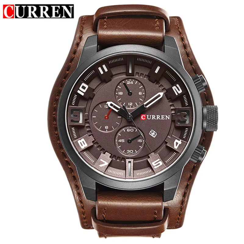 CURREN montres pour hommes Top marque de luxe mode et décontracté affaires montre à Quartz Date étan