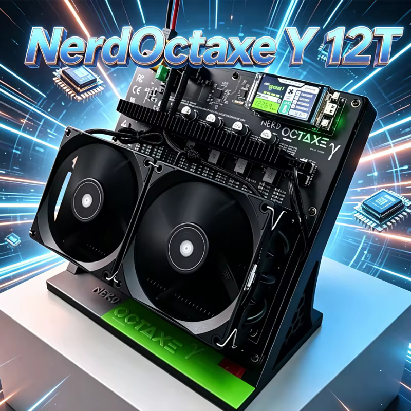 Nouveau Nerd OCTAXE 12TH/s Rev3.1 200W Refroidissement par Air pour Minage Bitcoin NerdOctaxe Y 12Th