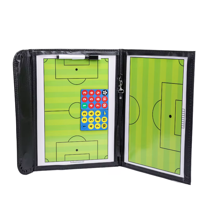 1 planche tactique de football à 3 volets, planche d'entraînement pliante de couleur, planche d'ense