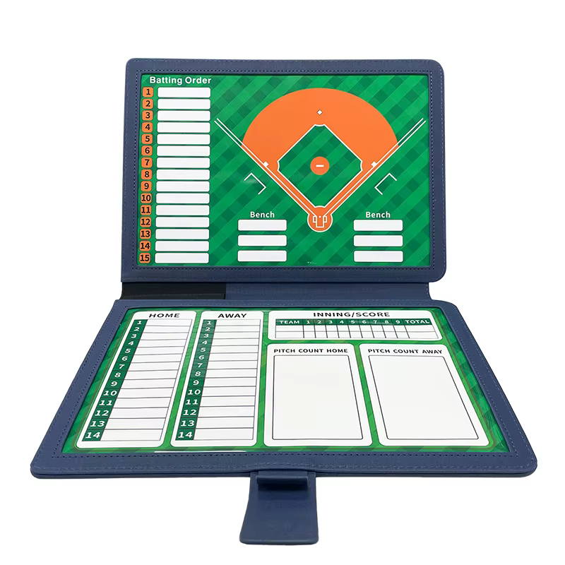 Tableau d'entraînement de baseball pliable, double face, magnétique, inscriptible et effaçable, pour