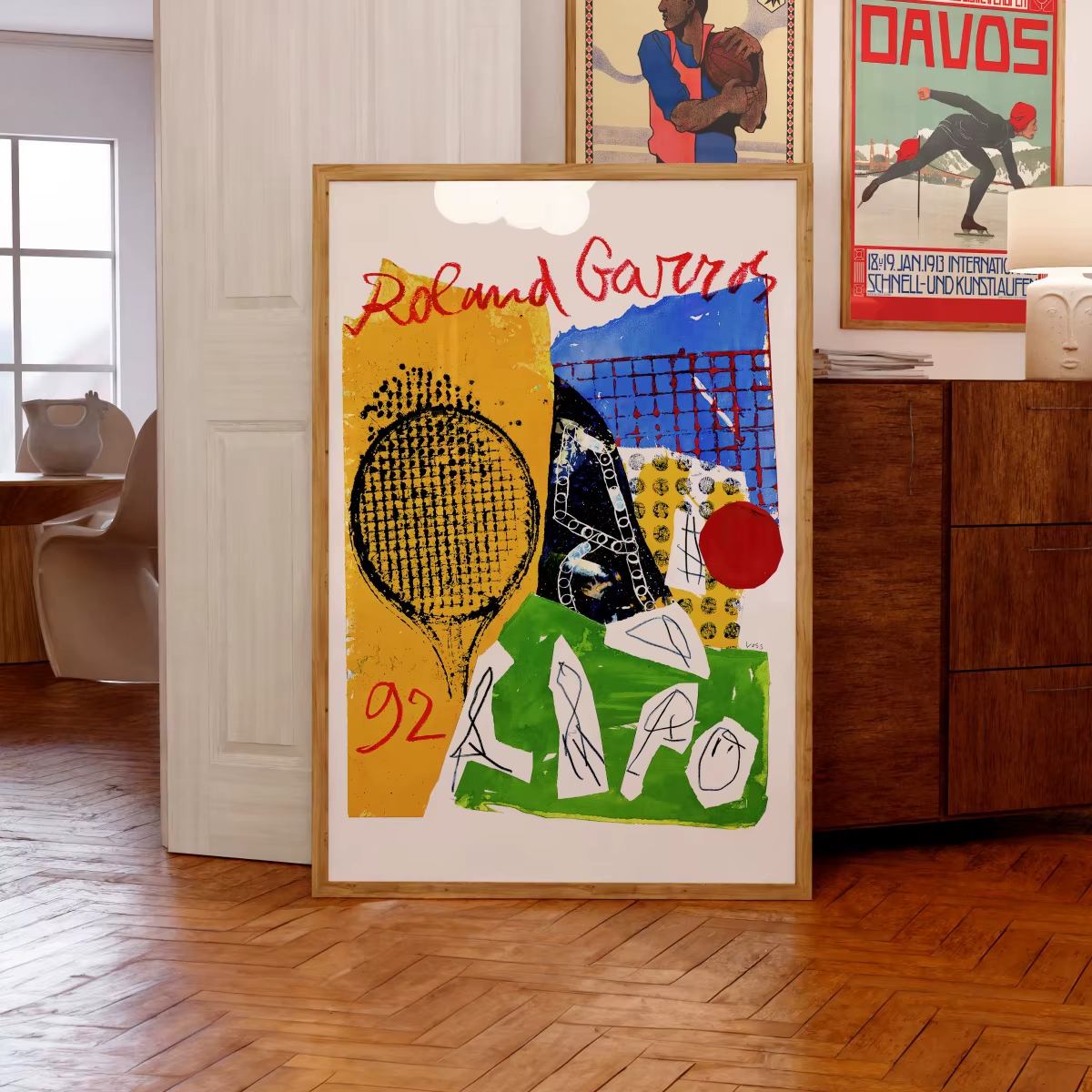 Affiche sur toile abstraite de tennis, impressions d'art esthétique minimaliste moderne, décoration 