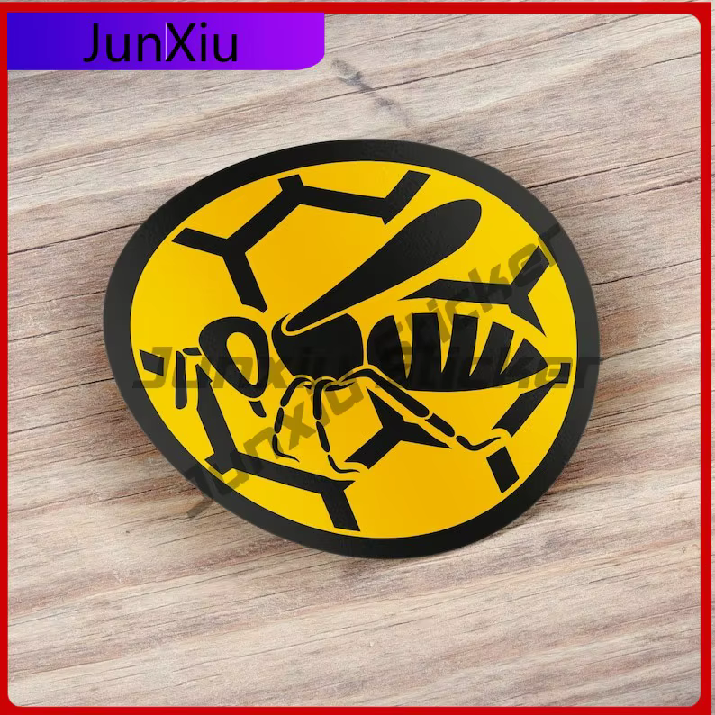 Autocollant rond en vinyle pour voiture, symbole d'abeille miel, Animal, autocollant extérieur anti-