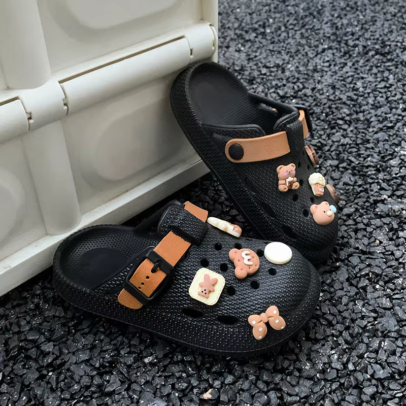 Chaussures Crocs pour enfants, garçons et filles, nouvelles pantoufles confortables à bout fermé ant