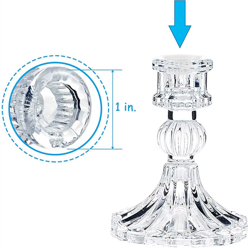 Bougeoir en verre Simple de Style européen, bougeoir de Table à manger, décoration créative pour la maison