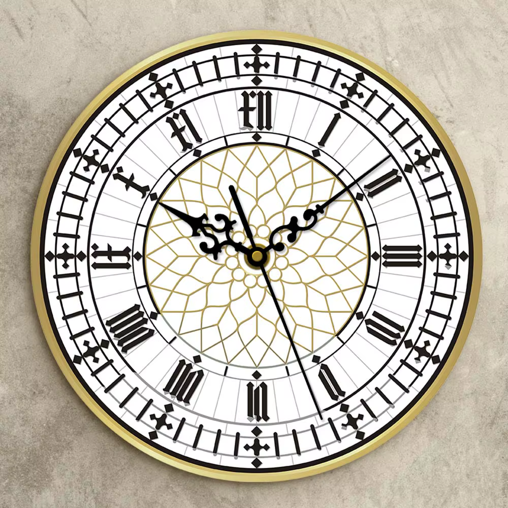 Big Ben Horloge murale moderne contemporaine rétro silencieuse sans tic-tac montre murale anglais décor à la maison grande-bretagne Londres cadeau