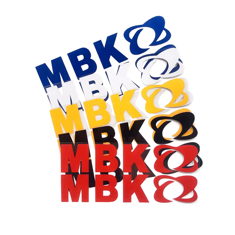 Autocollants de rénovation de moto, 2 pièces/ensemble, autocollants décoratifs réfléchissants personnalisés avec logo MBK pour moto MBK