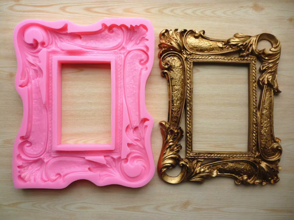 Cadre Photo rétro, moules en Silicone, guirlande, outils de décoration de gâteaux, moule à savon en Silicone, moule à gâteau en Silicone