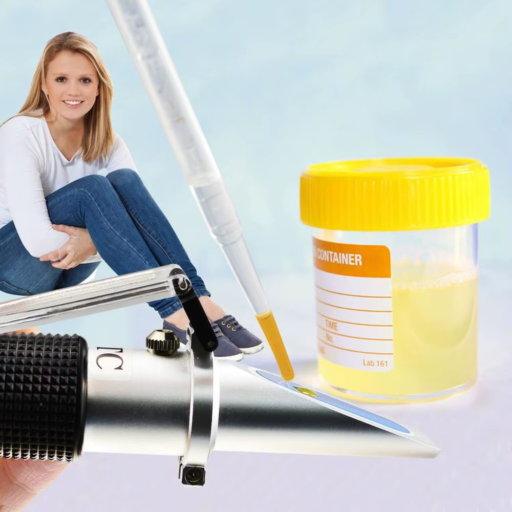 Réfractomètre clinique pour hémoglobine, mesure du sérum, des protéines d'urine, SG RI, échelle Tri, ATC, RHC-200ATC