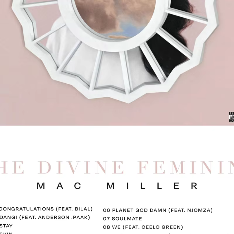 Affiche d'album The Divine Feminine MAC MILLER, peinture sur toile d'art mural de musique, imprimés, cadeau de musicien, décoration de salon, chambre à coucher, maison