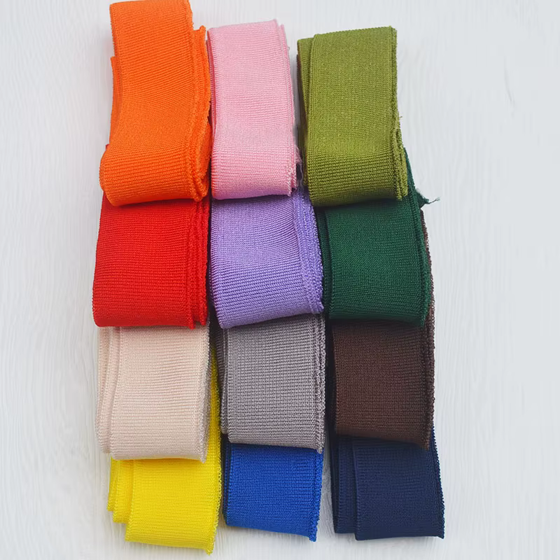T-shirt côtelé fin en tricot extensible, col rond, mancommuniste courtes, fermeture côtelée bricolage, sans boule, sans décoloration