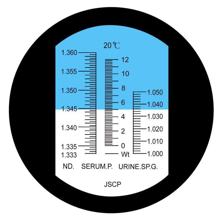 Réfractomètre clinique pour hémoglobine, mesure du sérum, des protéines d'urine, SG RI, échelle Tri, ATC, RHC-200ATC