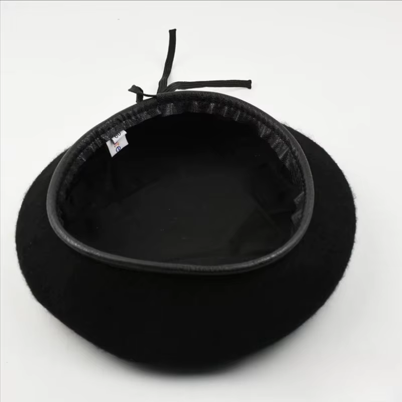 Béret en Laine Grande Taille 62cm pour Hommes et Femmes, Style Militaire US Army Infantry Regiment, Casquette Unisexe Couleur Unie, Chapeau de Peintre