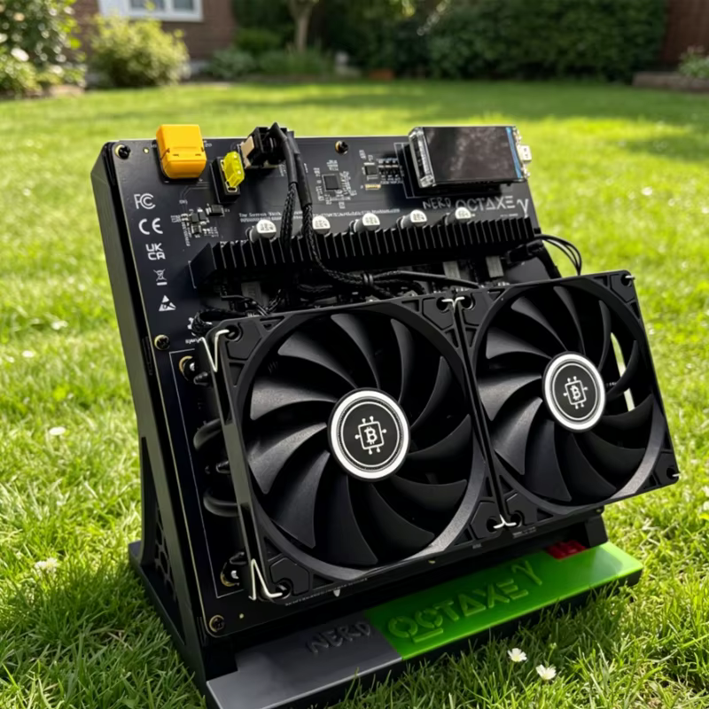 Nouveau Nerd OCTAXE 12TH/s Rev3.1 200W Refroidissement par Air pour Minage Bitcoin NerdOctaxe Y 12Th/s avec Alimentation Externe Solo BTC Miner Nerdqaxe++ 12T