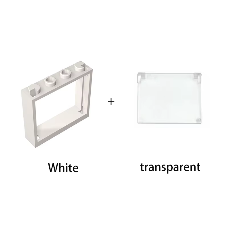 Blocs de construction de cadre de porte et de fenêtre épais, bricolage, 1x4x6, créatifs, compatibles avec 60594, 60603, 60608, jouets pour enfants, 10 pièces