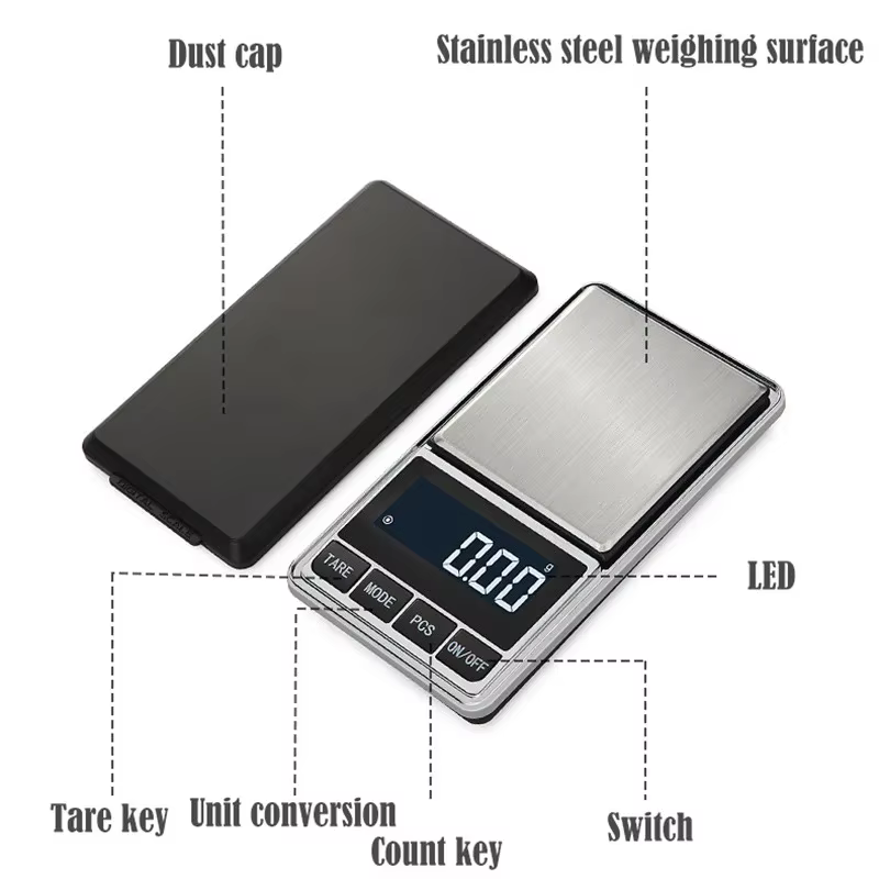 Balance de poche de précision 0.01g, électronique numérique, bijoux en or, Carat, diamant, Mini Balance Mg, pesage Portable