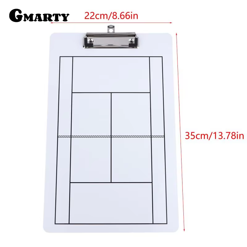 Tableau de stratégie d'entraînement de tennis 35x22CM, plan de jeu portable, démonstration tactique, porte-documents, accessoires sportifs