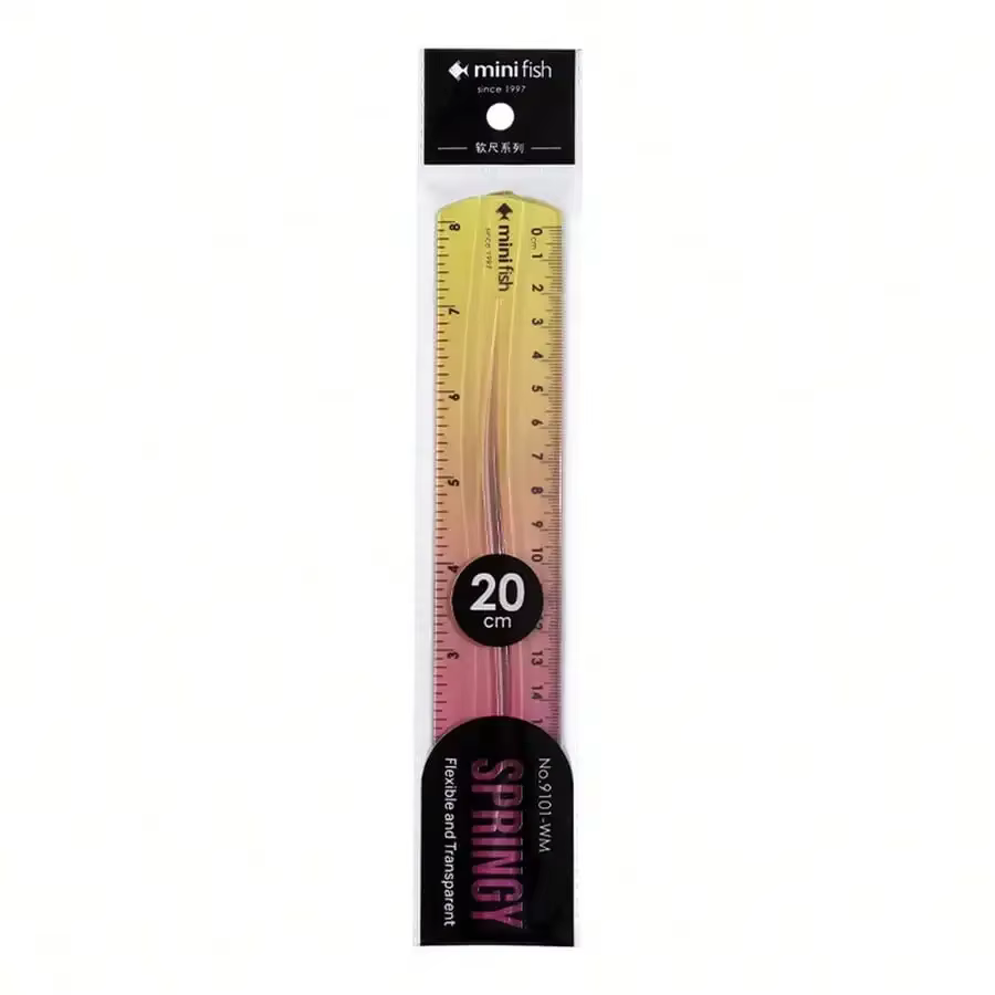 Règle souple et Flexible de 20cm/15cm, dégradé de couleur arc-en-ciel, mesure à double unité en Cm et en pouces pour les étudiants au bureau et l'école
