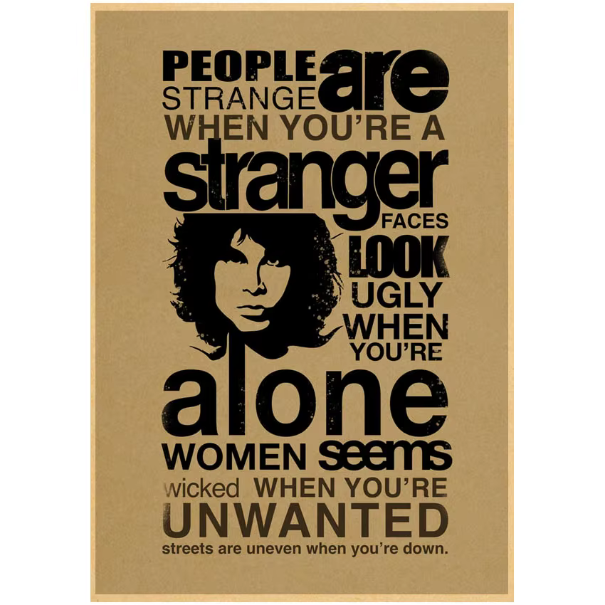 The Doors Jim Morrison-Affiche murale vintage en papier kraft