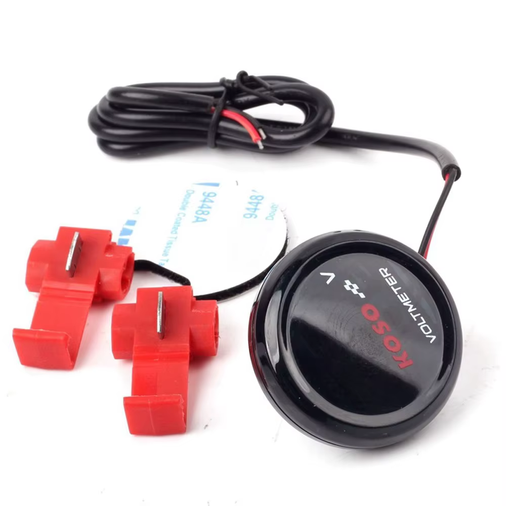 Voltmètre rond LED 10-150v, batterie de voiture électrique, Table d'affichage modifiée pour moto, accessoires universels pour moto électrique