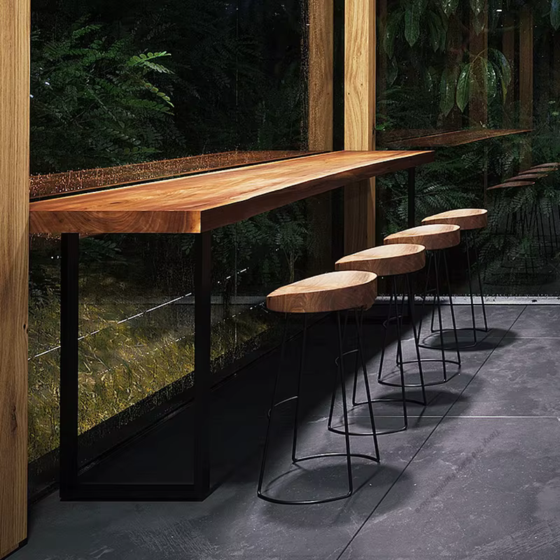 Table de Bar Nordique Originale en Bois Massif, Créateurs, délégations, Mur, Avancé, Saloon, Café, Cheminée, Meubles, Mesa Alta FYBT