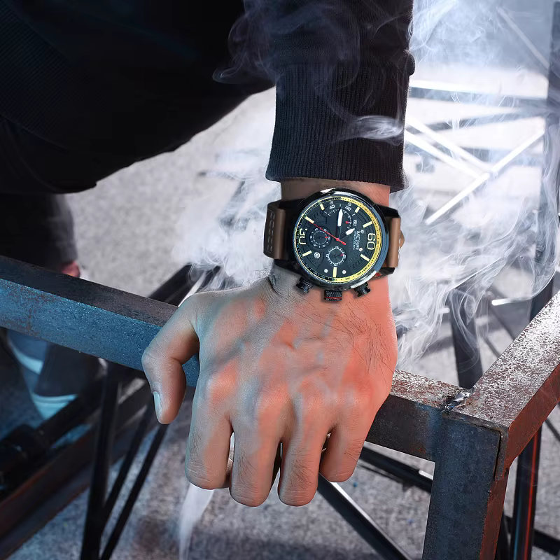 MEGIR hommes montres marque de mode Sport Quartz chronographe horloge étanche homme d'affaires montre-bracelet 24 heures Relogio Masculino 2110