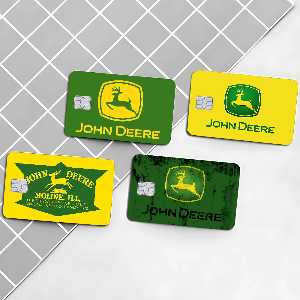Autocollant de carte de crédit/débit DIY avec logo classique J-John D-Deere, autocollant de fête, décoration, autocollant imperméable pour petite carte à puce
