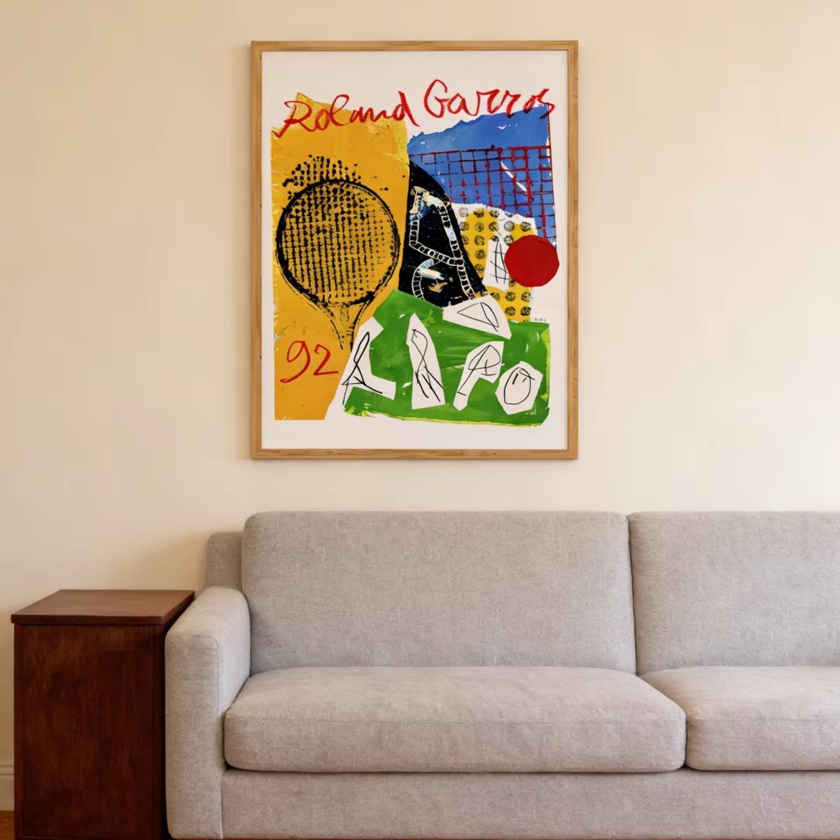 Affiche sur toile abstraite de tennis, impressions d'art esthétique minimaliste moderne, décoration murale pour salon, chambre, couloir, décoration intérieure