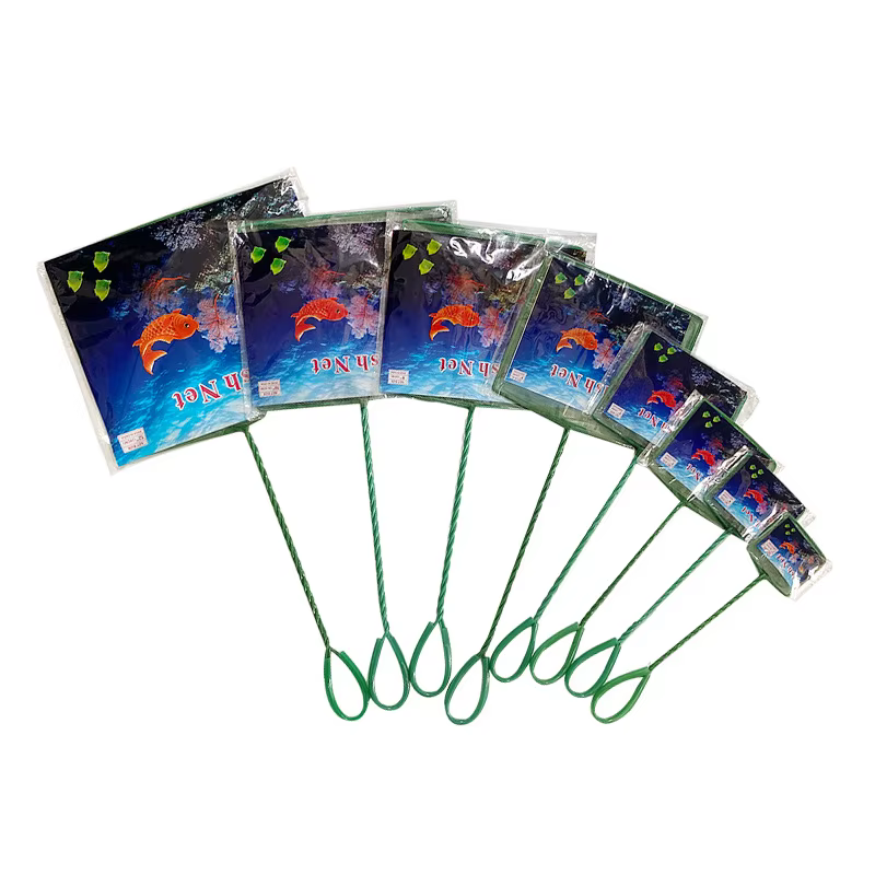Grand filet à poisson de 3 à 12 pouces, accessoires d'aquarium carrés à Long manche, filet à crevettes Betta, outils de nettoyage d'aquarium