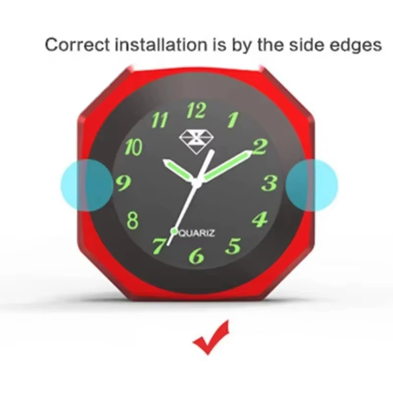 Horloge/thermomètre pour moto, 22-28mm, cadran lumineux en alliage d'aluminium étanche, pour Motocross, Yamaha, Kawasaki, Honda, Suzuki