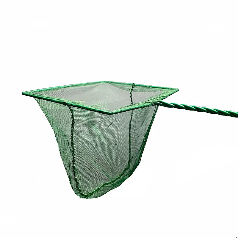 Grand filet à poisson de 3 à 12 pouces, accessoires d'aquarium carrés à Long manche, filet à crevettes Betta, outils de nettoyage d'aquarium