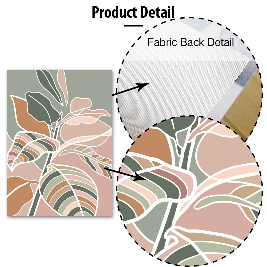 Affiches et impressions abstraites HD de feuilles et fleurs colorées scandinaves, peinture sur toile, décoration murale pour la maison, la chambre à coucher et le salon