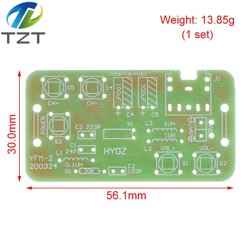 Kit de bricolage Radio stéréo FM 76-108MHz, Module récepteur FM sans fil, Modulation de fréquence, projet de pratique de soudage électronique