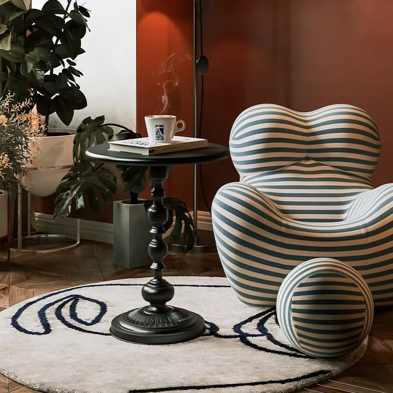 Petite Table ronde en fer nordique, rétro, pour salon, café, canapé Mobile créatif, Mini Table de chevet, meubles de maison