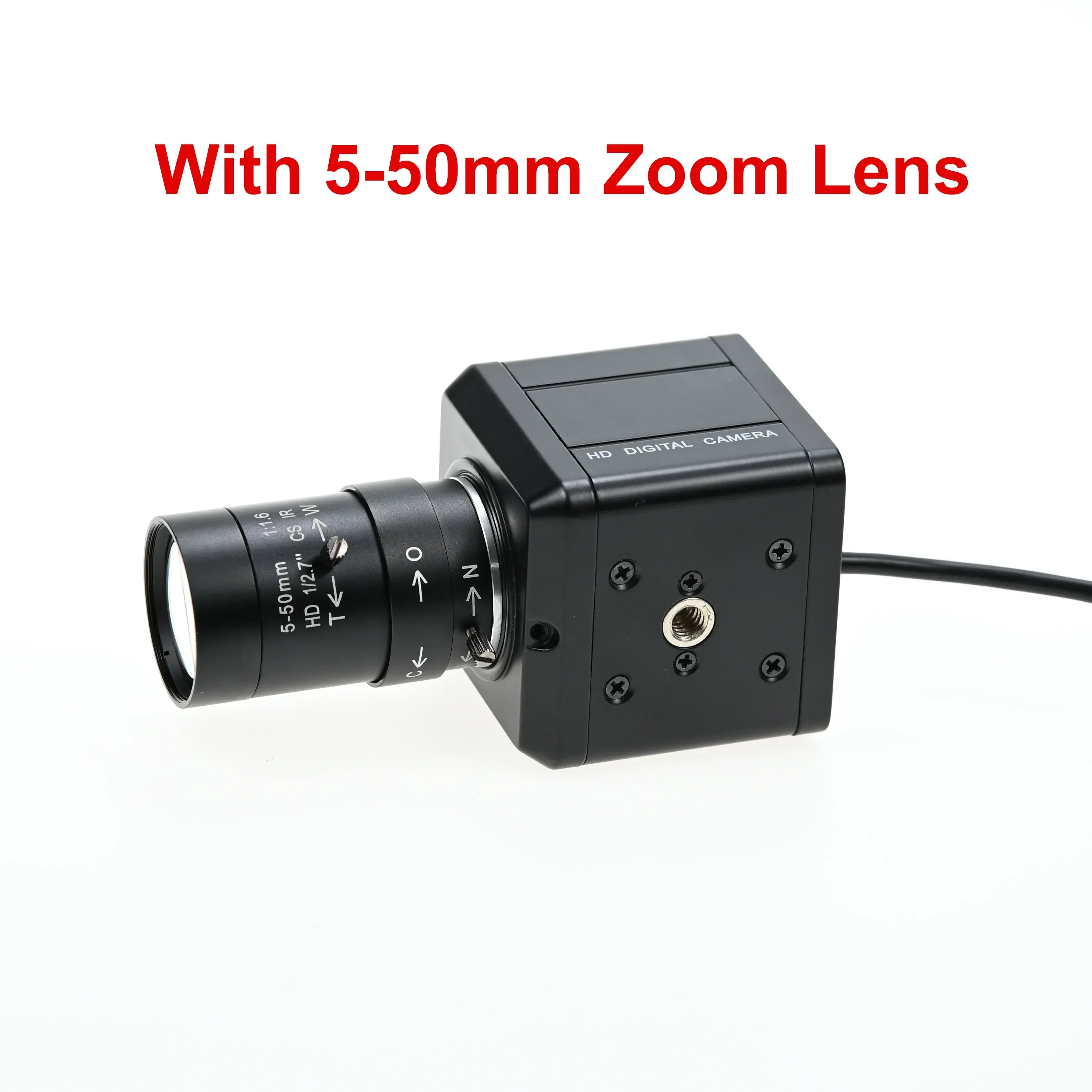 GXIVISION 60FPS 2MP caméra à obturateur Global pilote USB gratuit, Monochrome, 1600x1200, avec objectif CS, Webca de Capture à taux d'image élevé