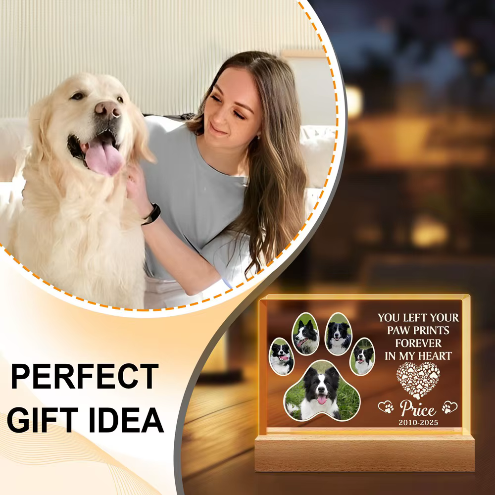 Cadre photo personnalisé pour animaux de compagnie, plusieurs photos, Message en feutre cardiaque, cadeau attentionné pour les propriétaires de chiens pour répondre aux souvenirs d'animaux pour toujou