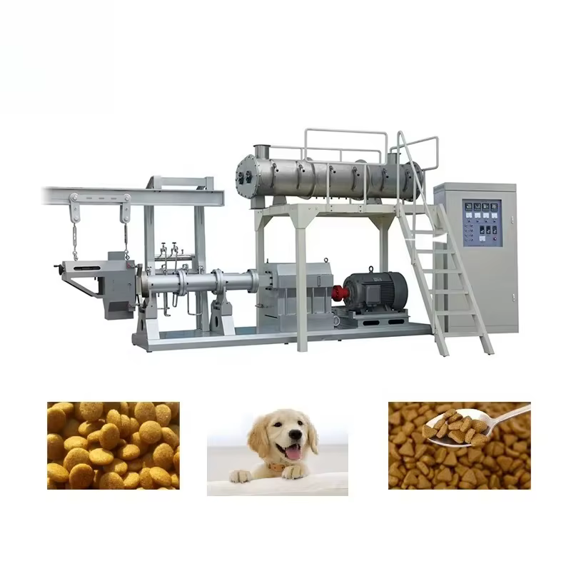Ligne de production de croquettes pour animaux de compagnie entièrement automatique et personnalisable, machine de transformation d'aliments secs pour chiens et chats, pour la fabrication de croquette