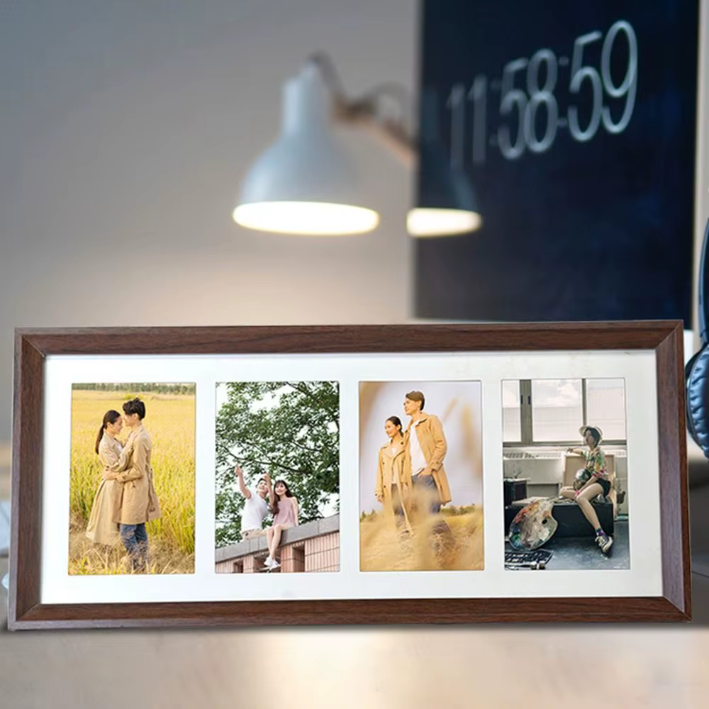 Cadre Photo de Collage moderne de 6 pouces, cadre Photo debout en bois, haute définition, cadres de mariage durables, décor de bureau