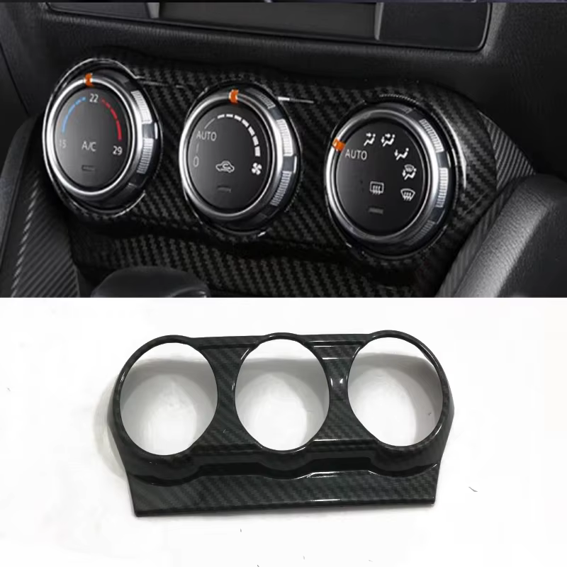 Pour Mazda CX-3 CX3 2017 2018, cadre de console de tableau de bord ABS, cadre de levier de vitesses, aérateurs de climatisation, panneau de volant, cache-haut-parleurs
