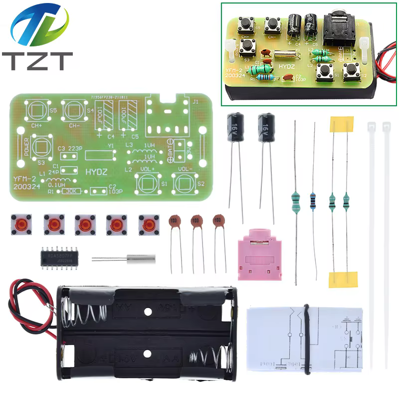 Kit de bricolage Radio stéréo FM 76-108MHz, Module récepteur FM sans fil, Modulation de fréquence, projet de pratique de soudage électronique