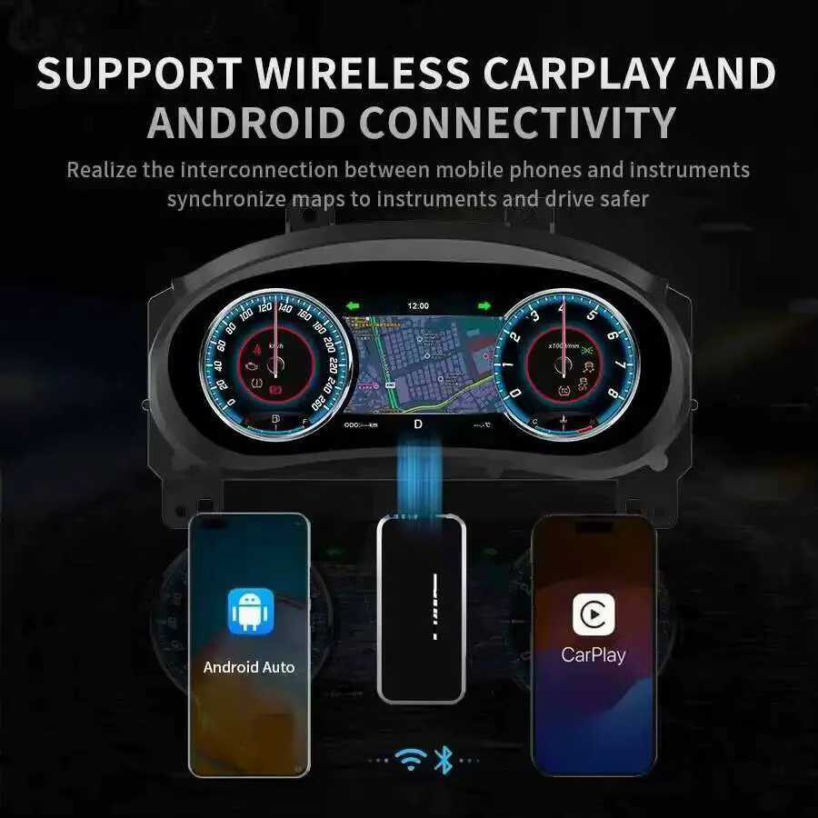Tableau de bord virtuel 12,3 pouces, écran LCD pour voiture, affichage multi-interface pour Chevrolet Captiva 2007-2017, affichage haute définition