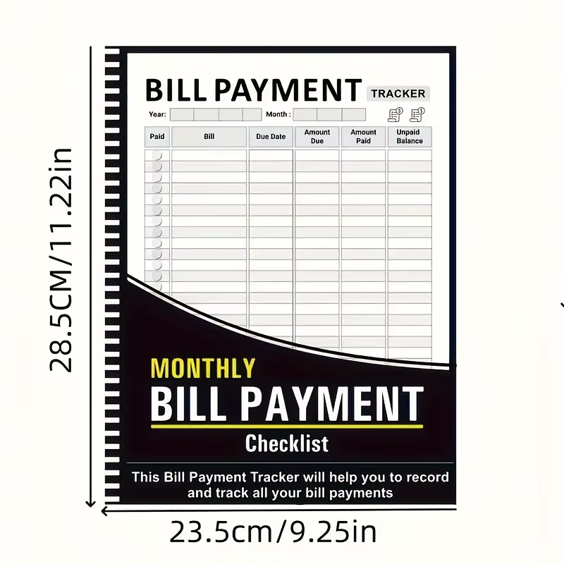 Carnet de planification des factures mensuelles, carnet de planification financière, peut être transporté avec vous pour le bureau et les voyages d'affaires
