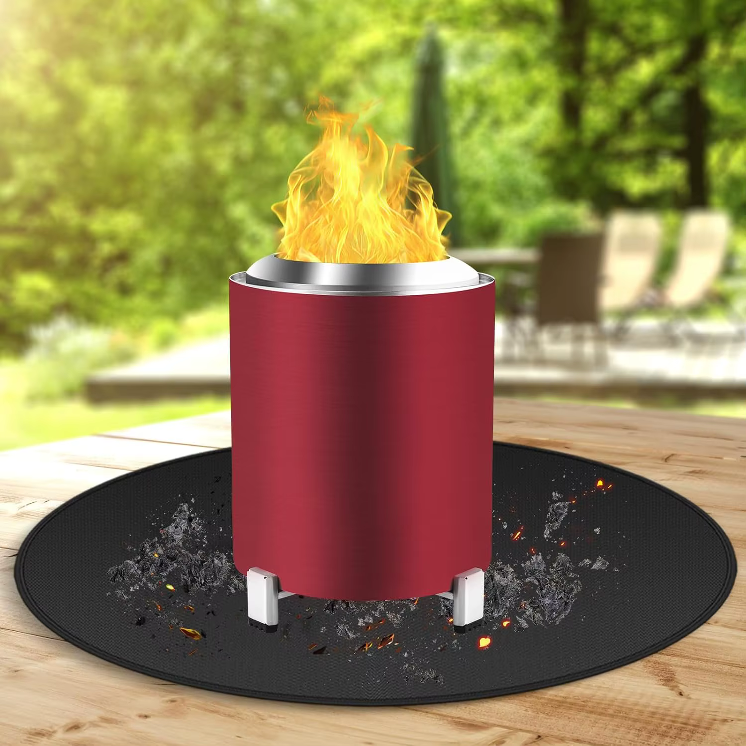 Tapis ignifuge de 11 pouces pour réchaud de table, accessoires de réchaud, tapis de table ignifuge, facile à nettoyer, tapis de barbecue d'extérieur