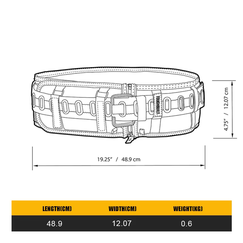 TOUGHBUILT TB-CT-40P ceinture rembourrée boucle en acier/Support arrière ceinture de Protection de taille à boucle métallique épaissie et élargie