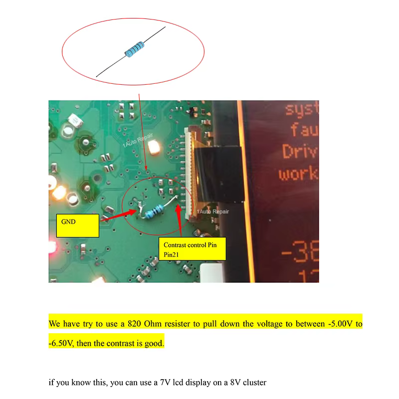 Panneau d'affichage LCD de classe A et B, prisonnier, W245, 7V