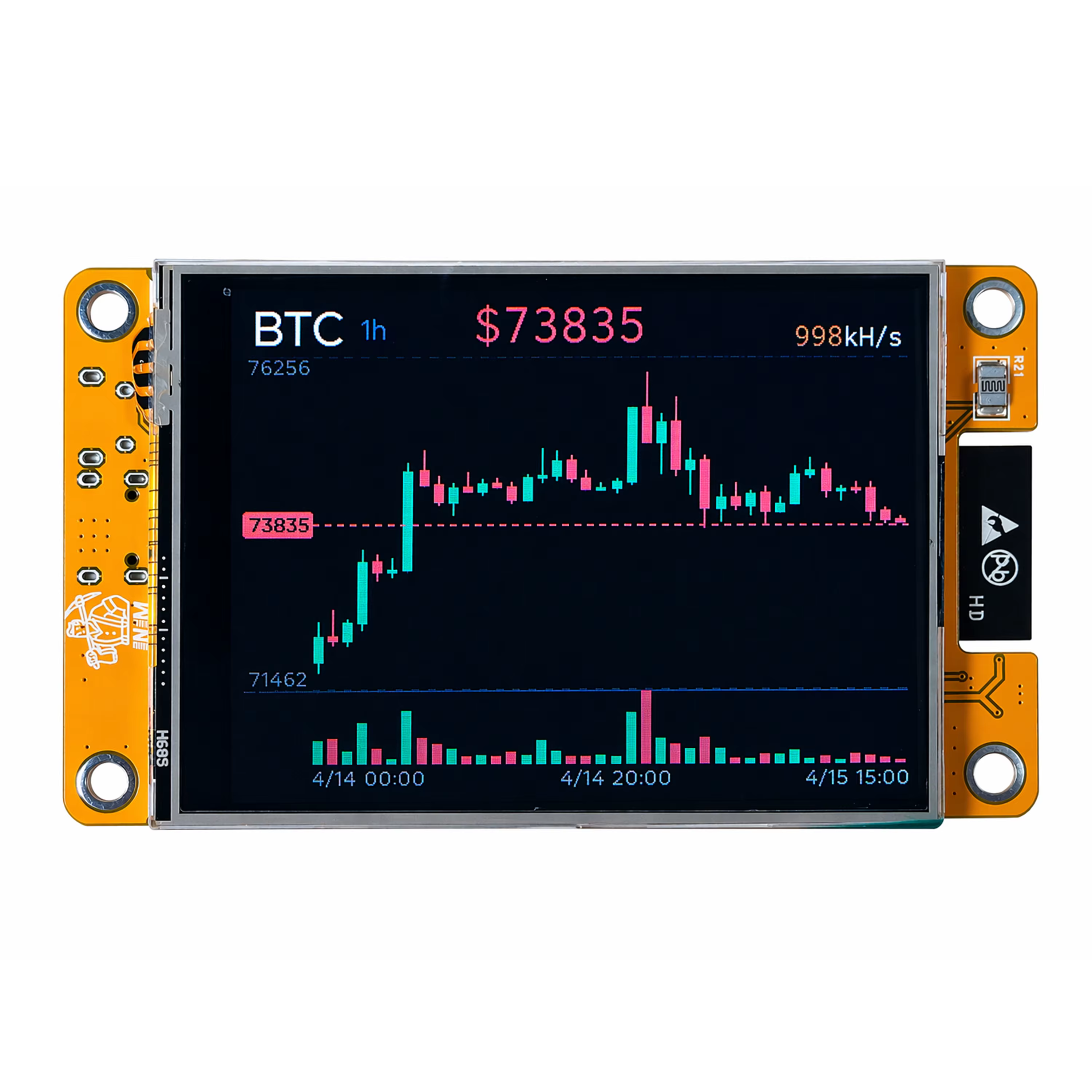 NMMiner NerdMiner V2 Hashrate Lucky Miner ESP32 Écran intelligent 2,8 pouces Crypto Solo Lottery 960KH/s Bitcoin ESP32-2432S028R DROOM