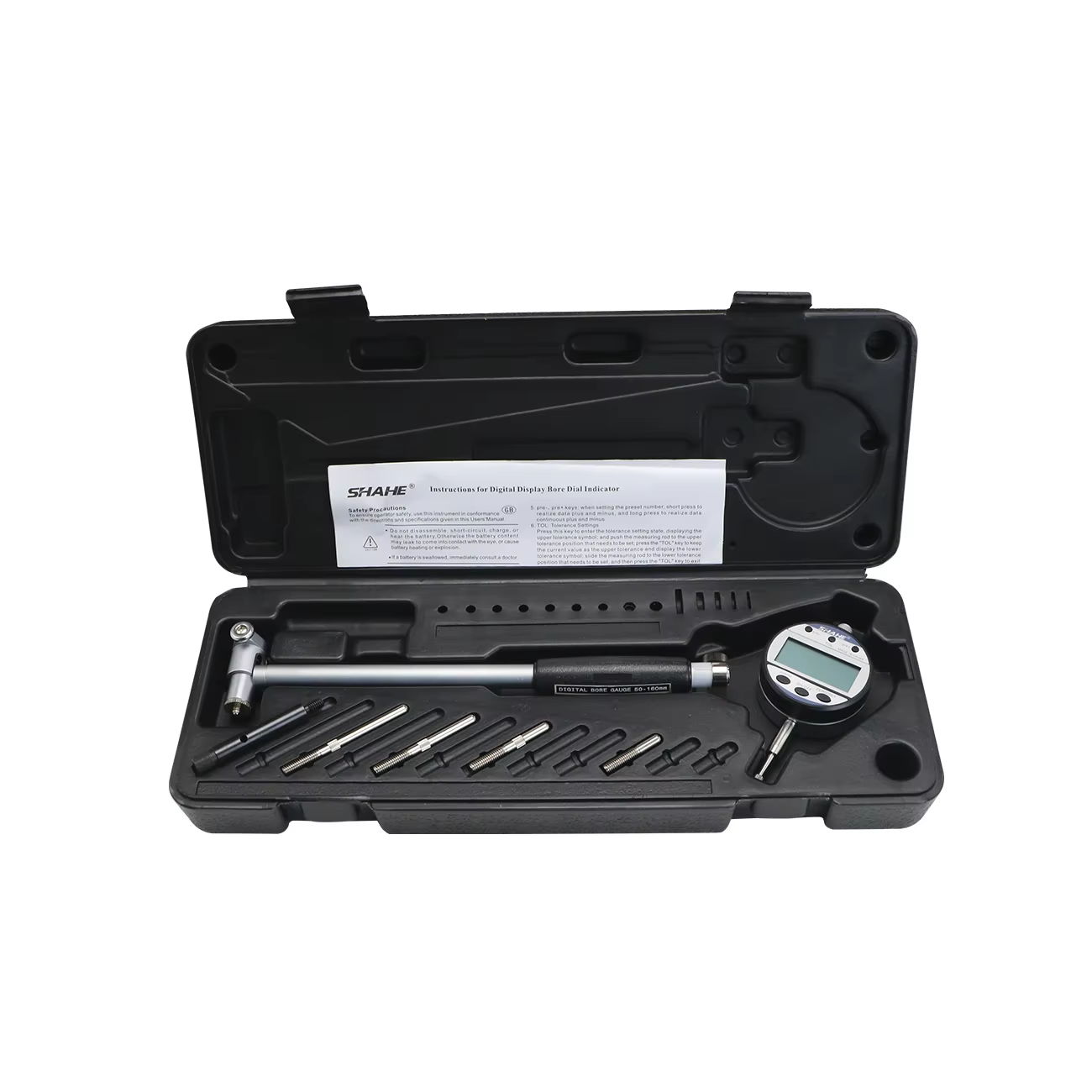 Jauge de diamètre numérique Shahe 0,01 mm, indicateur 18-35 mm / 35-50 mm / 50-160 mm, mesure de diamètre
